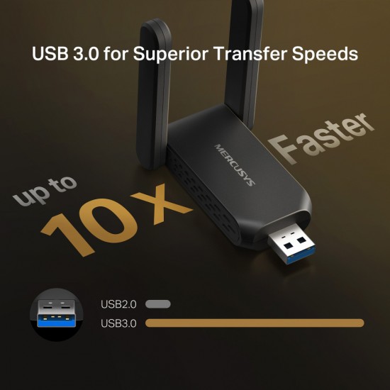 MERCUSYS ασύρματος USB αντάπτορας δικτύου MA72XH, AX1800, Dual Band, V.1.0