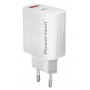 POWERTECH φορτιστής τοίχου PT-1493, USB/USB-C, 20W, λευκός