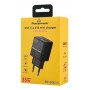 POWERTECH φορτιστής τοίχου PT-1499 με οθόνη, USB/USB-C, 35W, GaN, μαύρος