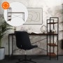 HOME USE γραφείο HUH-0249 με ραφιέρα, 120x60x122cm, καφέ/μαύρο