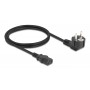 DELOCK καλώδιο τροφοδοσίας 81299, 3x 0.75mm², 1m, μαύρο