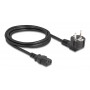 DELOCK καλώδιο τροφοδοσίας 81567, 3x 1.00mm², 2m, μαύρο