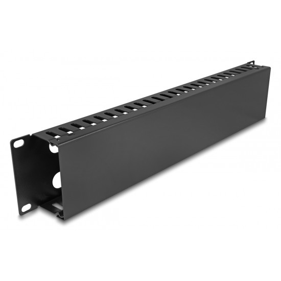 DELOCK cable management 81559 για rack 19"/2U, μεταλλικό, μαύρο