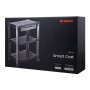 BRATECK ραφιέρα δαπέδου AMS-5L με ροδάκια, 3 ράφια, 50x33x63.5cm, έως 10kg, μαύρη