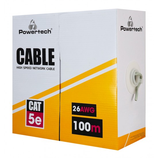 POWERTECH καλώδιο δικτύου CAB-N289, Cat 5e U/UTP, CCA 26AWG, 100m, μαύρο