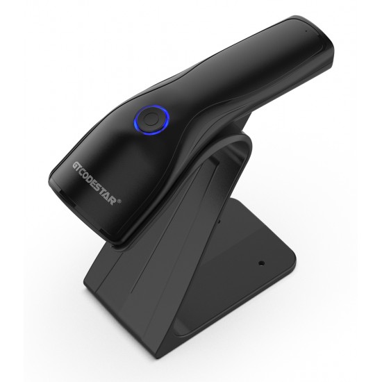 GTCODESTAR barcode scanner X-9200L με βάση, 1D & 2D, ενσύρματο & ασύρματο, Bluetooth, 800mAh, μαύρο