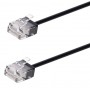 POWERTECH καλώδιο δικτύου CAB-N428, Cat 6A U/UTP, ultra slim, copper, 500MHz, 0.15m, μαύρο