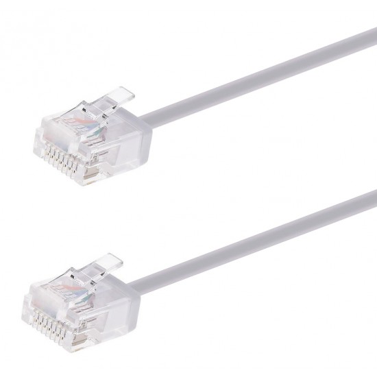 POWERTECH καλώδιο δικτύου CAB-N445, Cat 6A U/UTP, ultra slim, copper, 500MHz, 10m, γκρι