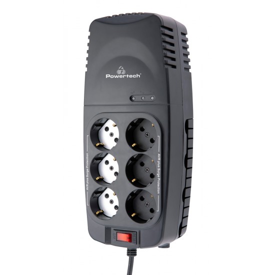 POWERTECH σταθεροποιητής ρεύματος PT-1496, 2000VA/1000W, 6x schuko