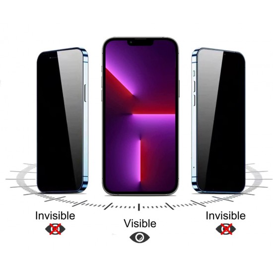 POWERTECH tempered glass Emery Private 5D TGC-0768 για iPhone 16 Pro Max, full glue