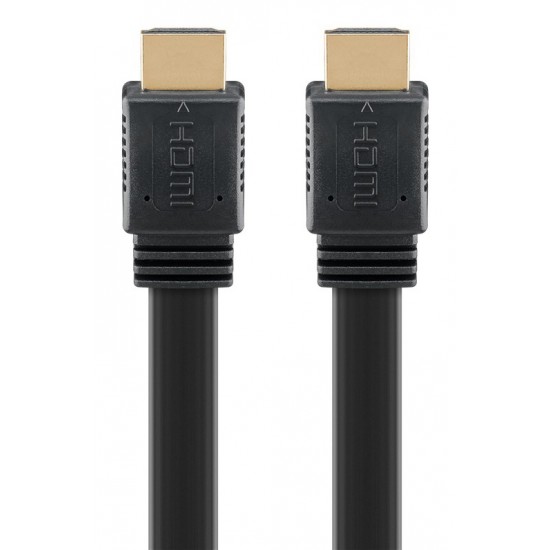 GOOBAY καλώδιο HDMI 77133 με Ethernet, flat, 8K/60Hz, 48 Gbps, 1m, μαύρο