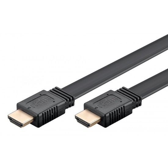 GOOBAY καλώδιο HDMI 77134 με Ethernet, flat, 8K/60Hz, 48 Gbps, 1.5m, μαύρο