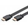 GOOBAY καλώδιο HDMI 77134 με Ethernet, flat, 8K/60Hz, 48 Gbps, 1.5m, μαύρο