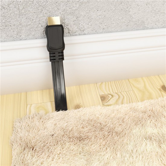 GOOBAY καλώδιο HDMI 77134 με Ethernet, flat, 8K/60Hz, 48 Gbps, 1.5m, μαύρο