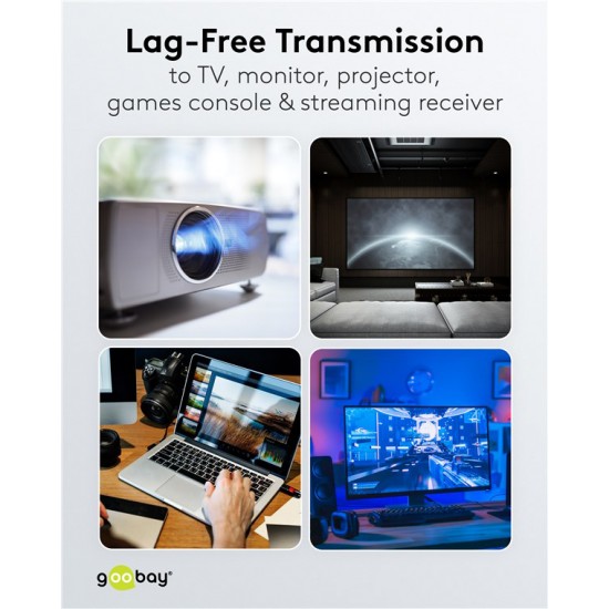 GOOBAY αντάπτορας DisplayPort 77130, 8K/144Hz, γωνιακός, μαύρος