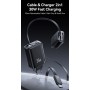 USAMS φορτιστής τοίχου CC296 με καλώδιο, USB & USB-C, 30W, μαύρος
