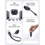 USAMS φορτιστής τοίχου CC296 με καλώδιο, USB & USB-C, 30W, μαύρος