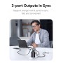 USAMS φορτιστής τοίχου CC296 με καλώδιο, USB & USB-C, 30W, μαύρος