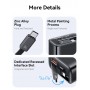 USAMS φορτιστής τοίχου CC296 με καλώδιο, USB & USB-C, 30W, μαύρος