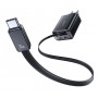 USAMS φορτιστής τοίχου CC296 με καλώδιο, USB & USB-C, 30W, μαύρος