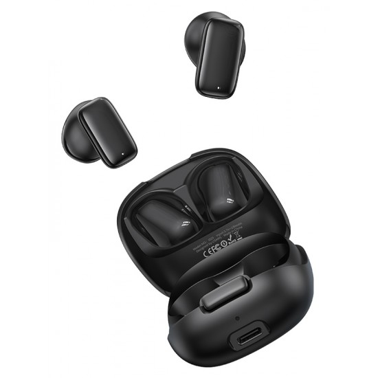 USAMS earphones με θήκη φόρτισης ID25, TWS, Φ13mm, 30/230mAh, μαύρα