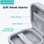USAMS θήκη οργάνωσης ακουστικών Bluetooth ZB351, 9.5x9.5x5cm, γκρι