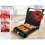 BRUNO γκριλιέρα BRN-0251, 2000W, με ρυθμιζόμενο θερμοστάτη, inox-μαύρη