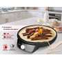 BRUNO κρεπιέρα BRN-0252, 30εκ, 1200W, με ρυθμιζόμενο θερμοστάτη & εξαρτήματα, μαύρη