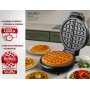 BRUNO βαφλιέρα BRN-0253, 1000W, στρόγγυλη 19εκ, βαθιά, inox-μαύρη