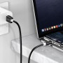 KAKUSIGA καλώδιο USB-C σε USB KSC-998, σιλικόνης, 5A, 480Mbps, 1m, μαύρο