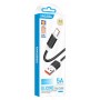 KAKUSIGA καλώδιο USB-C σε USB KSC-998, σιλικόνης, 5A, 480Mbps, 1m, μαύρο