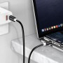 KAKUSIGA καλώδιο USB-C σε USB-C KSC-998, σιλικόνης, 100W, 480Mbps, 1m, μαύρο