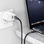 KAKUSIGA καλώδιο USB-C σε USB-C KSC-995, σιλικόνης, 100W, 480Mbps, 1m, λευκό