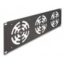 DELOCK κάλυμμα για 3x 120mm ανεμιστήρες 66747 για rack 19"/3U, μεταλλικό, μαύρο