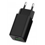 POWERTECH φορτιστής τοίχου PT-1501, USB/USB-C, 65W, GaN, μαύρος