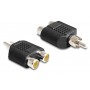 POWERTECH αντάπτορας RCA αρσενικό σε 2x RCA θηλυκό CAB-R020, μαύρος
