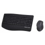 POWERTECH set ποντίκι & πληκτρολόγιο PT-1490, 2.4GHz & Bluetooth, μαύρο