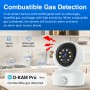 VSTARCAM smart κάμερα CS49LM με ανιχνευτή καπνού/αερίου, 3MP, WiFi, PTZ, SD