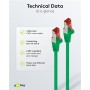 GOOBAY καλώδιο δικτύου 93213, CAT 6 S/FTP, copper, 250MHz, 0.25m, πράσινο