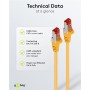 GOOBAY καλώδιο δικτύου 92453, CAT 6 S/FTP, copper, 250MHz, 0.15m, κίτρινο