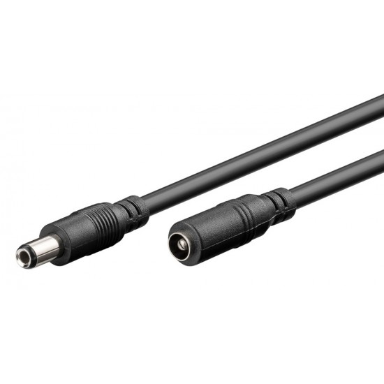 GOOBAY καλώδιο προέκτασης τροφοδοσίας 71401, 5.5x2.5mm, 3m, μαύρο