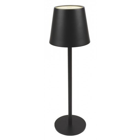 POWERTECH LED επιτραπέζιο φωτιστικό HLL-0193, ρυθμιζόμενο, επαναφορτιζόμενο, μαύρο
