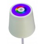 POWERTECH LED επιτραπέζιο φωτιστικό HLL-0196, RGB, ρυθμιζόμενο, επαναφορτιζόμενο, λευκό