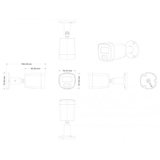 LONGSE IP κάμερα BMSC-2FCV2RC-28PMTF με μικρόφωνο, 2MP, 2.8mm, αδιάβροχη IP67, PoE