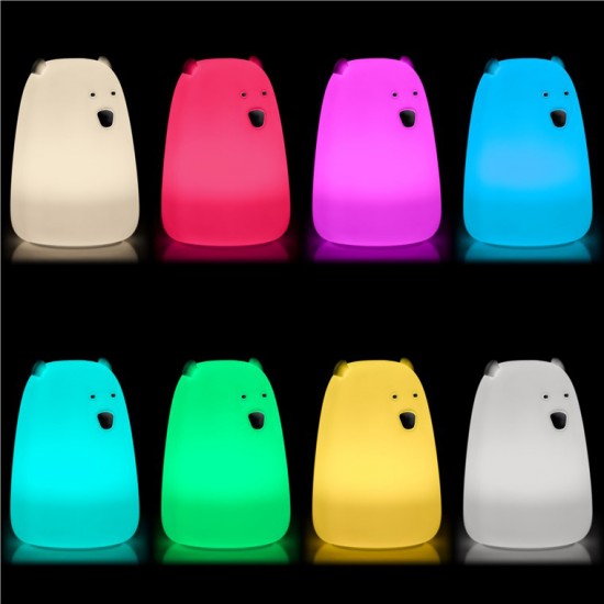 GOOBAY LED φωτιστικό νυκτός πολική αρκούδα 61647, RGB, επαναφορτιζόμενο, λευκό