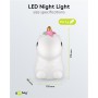 GOOBAY LED φωτιστικό νυκτός μονόκερος 61649, RGB, επαναφορτιζόμενο, λευκό