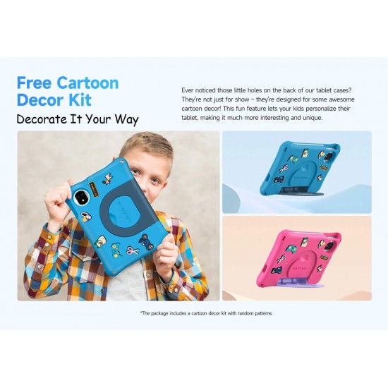 ULEFONE tablet Tab A9 Pro Kids, 8.68", 4/128GB, 4G, Android 15, 5040mAh, ροζ