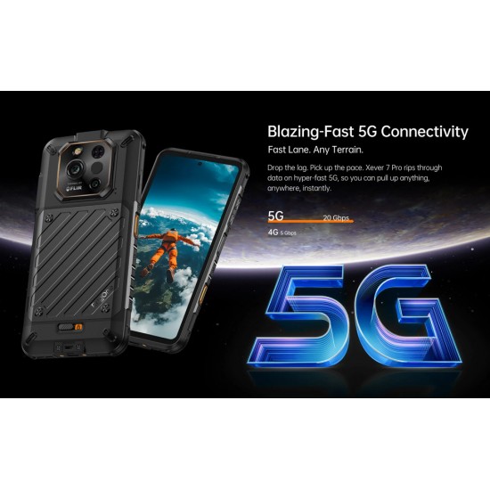 RUGONE smartphone Xever 7 Pro με θερμική εικόνα, 6.67", 12/512GB, 5G, 5550mAh, IP68/IP69K/MIL-STD-810H, μαύρο