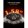 LDNIO smartwatch SW01, heart rate, 1.58" AMOLED, lP68, μαύρο