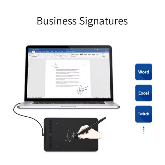 XP-PEN ταμπλέτα σχεδίασης με γραφίδα Deco Mini 7W, ασύρματη σύνδεση, 177.8x111.1mm, μαύρο